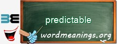 WordMeaning blackboard for predictable